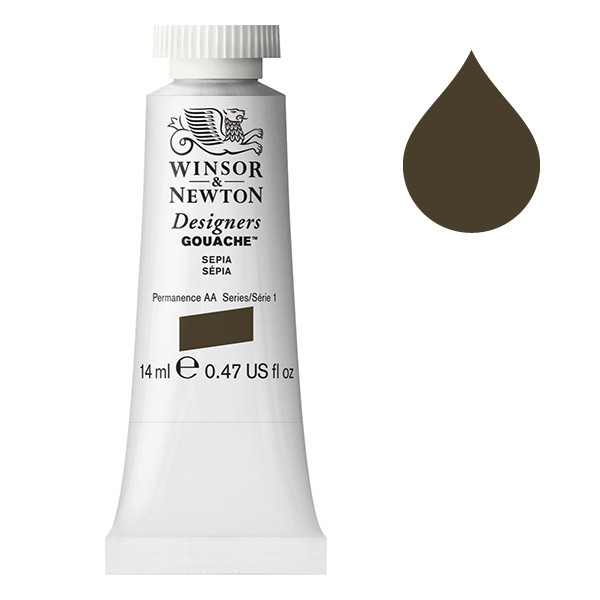 Winsor & Newton Designers gouache 609 sepia (14 ml) 0605609 410671 - 1