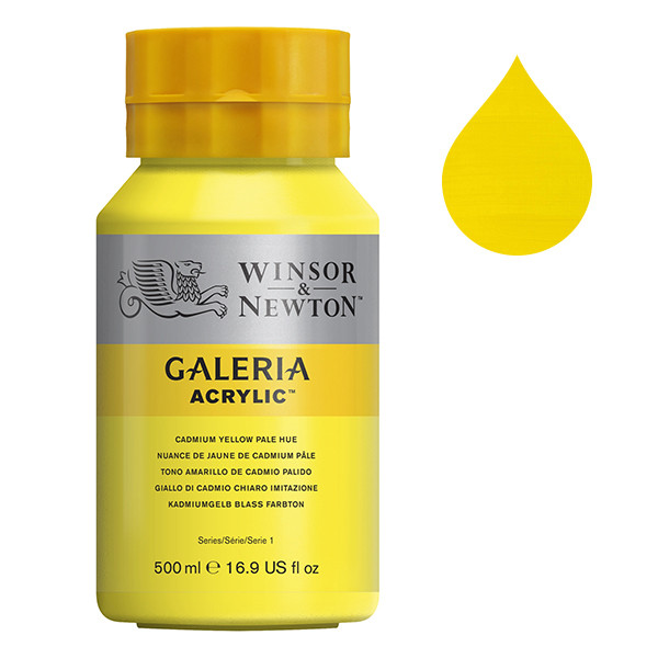 Winsor & Newton Galeria acrylverf 114 cadmium yellow pale hue (500 ml) 2150114 410069 - 1