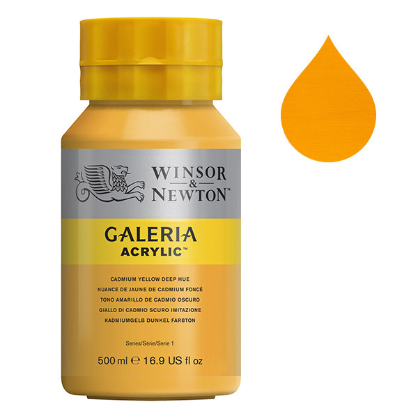 Winsor & Newton Galeria acrylverf 115 cadmium yellow deep hue (500 ml) 2150115 410067 - 1