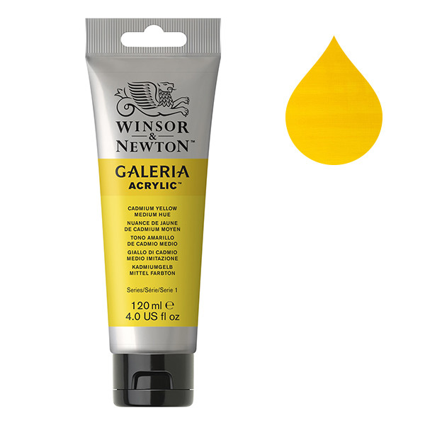 Winsor & Newton Galeria acrylverf 120 cadmium yellow medium hue (120 ml) 2131120 410128 - 1