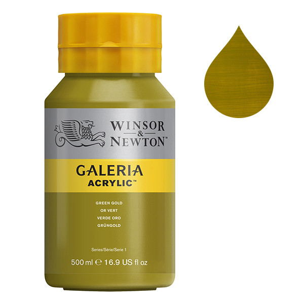 Winsor & Newton Galeria acrylverf 294 green gold (500 ml) 2150294 410077 - 1