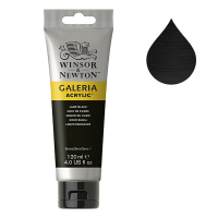 Winsor & Newton Galeria acrylverf 337 lamp black (120 ml) 2131337 410140