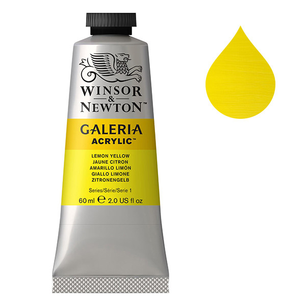 Winsor & Newton Galeria acrylverf 346 lemon yellow (60 ml) 2120346 410021 - 1