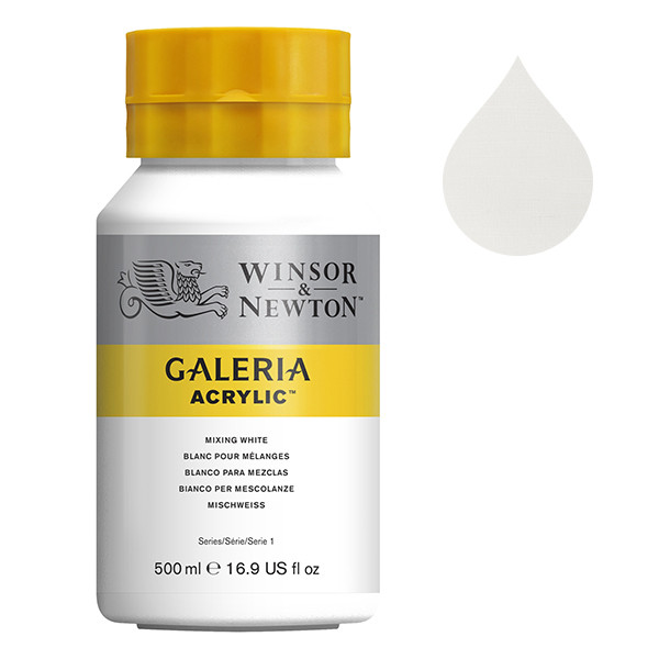 Winsor & Newton Galeria acrylverf 415 mixing white (500 ml) 2150415 410083 - 1
