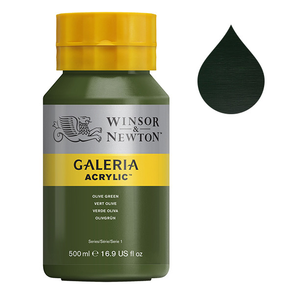 Winsor & Newton Galeria acrylverf 447 olive green (500 ml) 2150447 410085 - 1