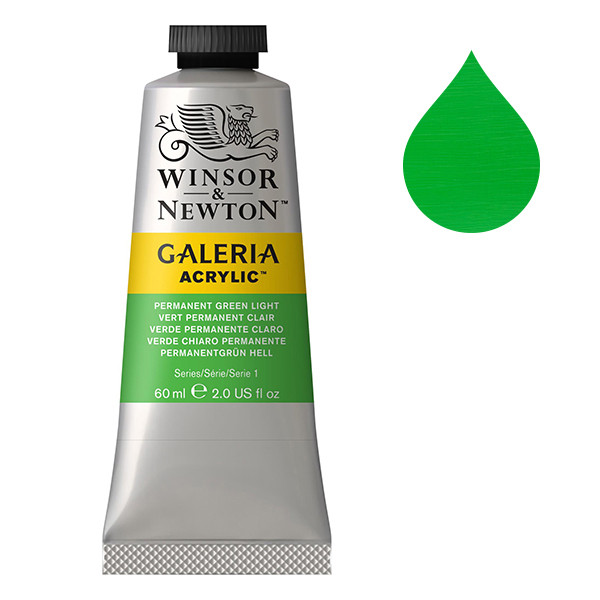 Winsor & Newton Galeria acrylverf 483 permanent green light (60 ml) 2120483 410035 - 1