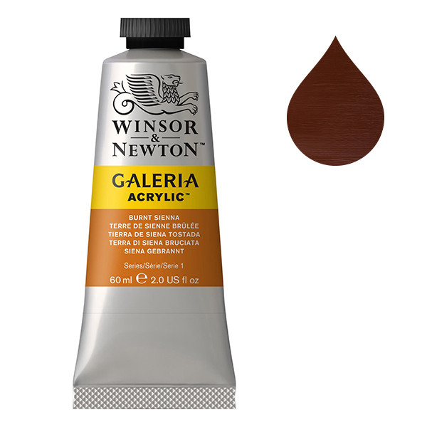 Winsor & Newton Galeria acrylverf 74 burnt sienna (60 ml) 2120074 410002 - 1