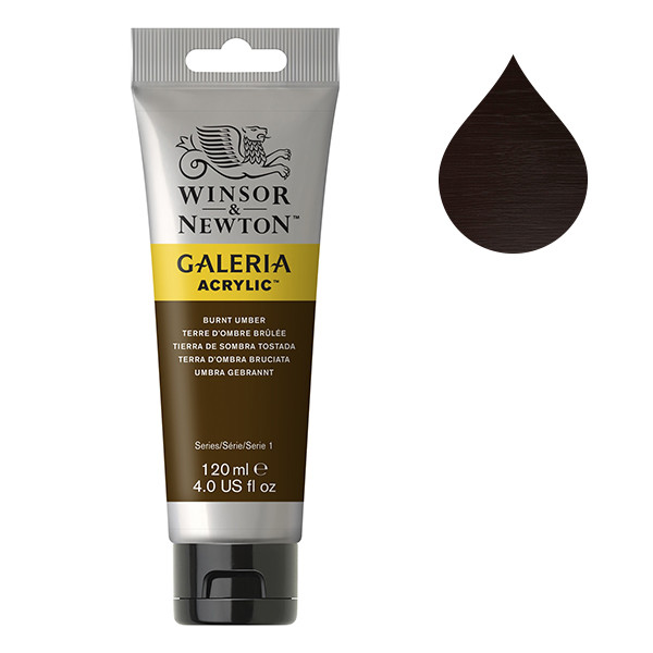Winsor & Newton Galeria acrylverf 76 burnt umber (120 ml) 410124 - 1