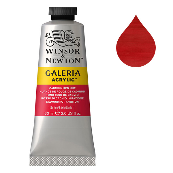Winsor & Newton Galeria acrylverf 95 cadmium red hue (60 ml) 2120095 410006 - 1