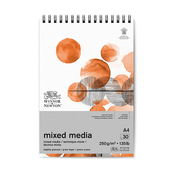Winsor & Newton Mixed Media spiraalblok A4 250 grams (30 vel) 409998 - 1