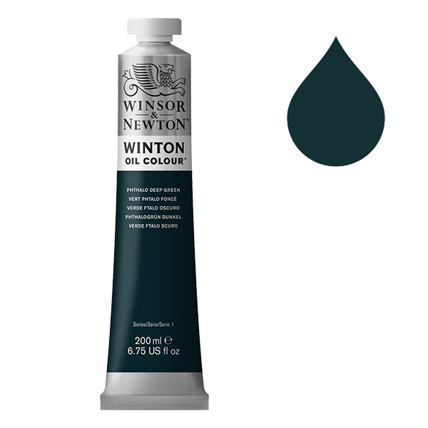 Winsor & Newton Winton olieverf 048 phthalo deep green (200ml) 1437048 410350 - 1