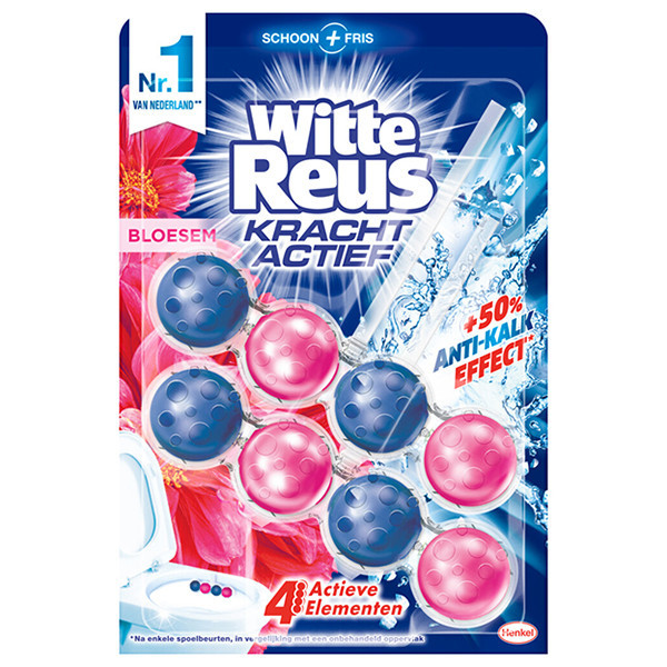 Witte Reus toiletblok Kracht Actief Bloesem (2 stuks á 50 gram) SRE00333 - 1