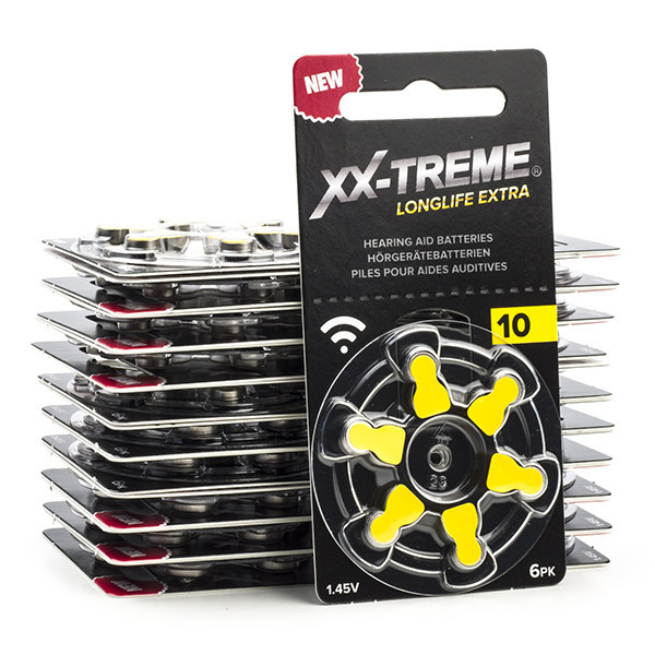 XX-TREME Longlife Extra 10 / PR70 / Geel gehoorapparaat batterij 120 stuks (123accu huismerk) A1200022 - 1