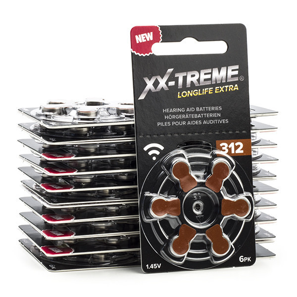 XX-TREME Longlife Extra 312 / PR41 / Bruin gehoorapparaat batterij 120 stuks (123accu huismerk) A1200017 - 1