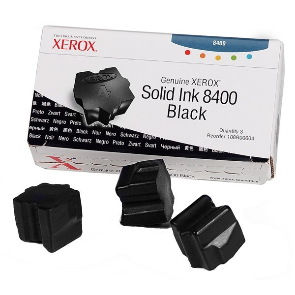 Xerox 108R00604 solid ink zwart 3 stuks (origineel) 108R00604 046726 - 1