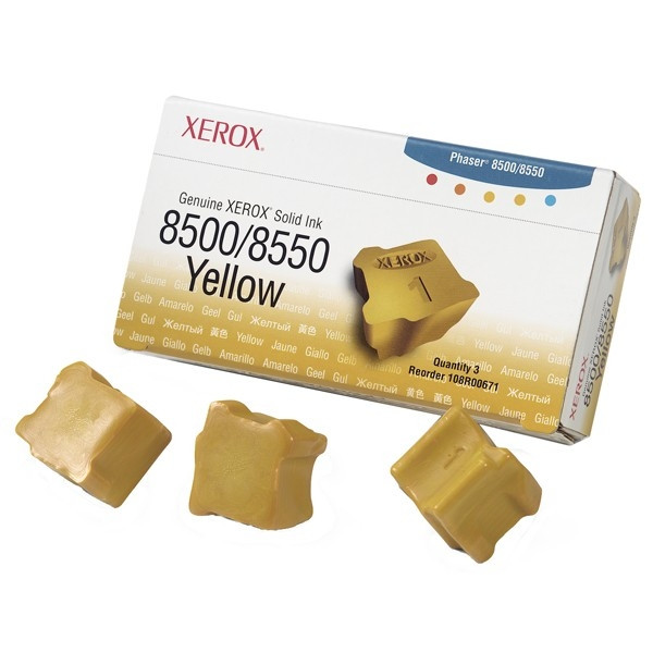 Xerox 108R00671 solid ink geel 3 stuks (origineel) 108R00671 046930 - 1