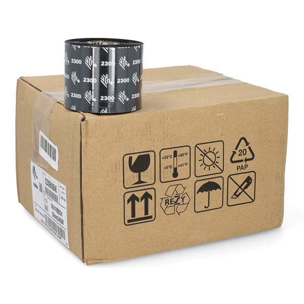 Zebra 2300 wax ribbon (02300BK06045) 60 mm x 450 m (12 ribbons) 141058 - 1