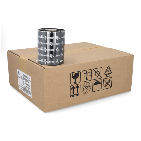 Zebra 2300 wax ribbon (02300BK08945) 89 mm x 450 m (12 ribbons) 141062 - 1