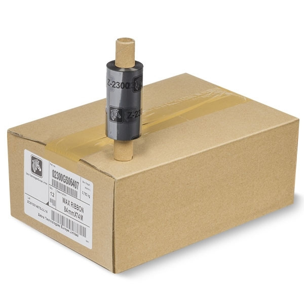 Zebra 2300 wax ribbon (02300GS06407) 64 mm x 74 m (12 ribbons) 02300GS06407 141002 - 