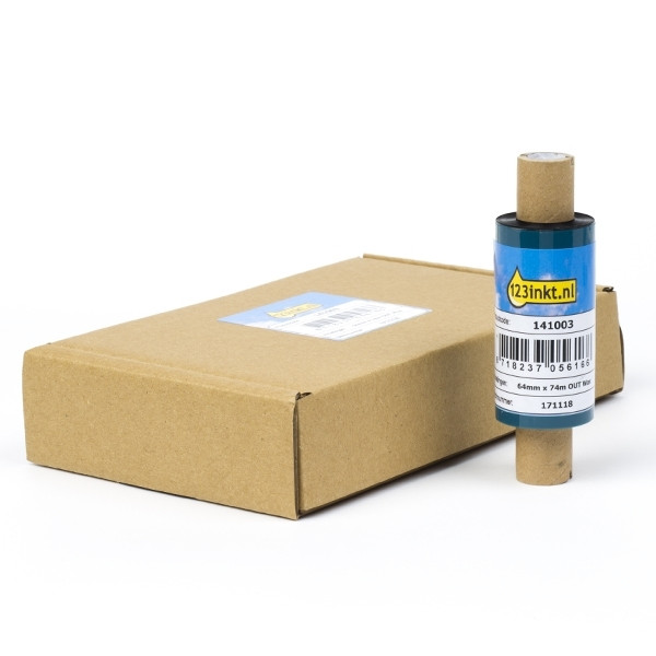 Zebra 2300 wax ribbon (02300GS06407) 64 mm x 74 m (5 ribbons) 123inkt huismerk  141003 - 