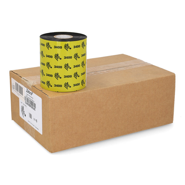Zebra 3400 wax/hars ribbon (03400BK08345) 83 mm x 450 m (6 ribbons) 141114 - 1