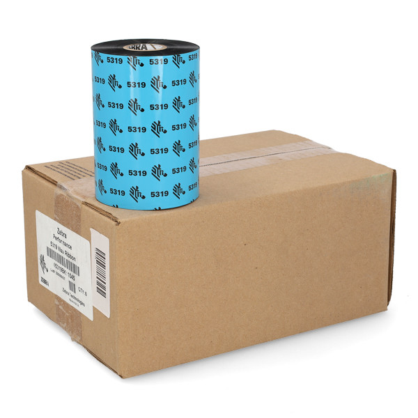Zebra 5319 wax ribbon (05319BK11045) 110 mm x 450 m (6 ribbons) 141106 - 1
