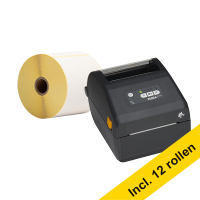 Zebra ZD421d direct thermal labelprinter met bluetooth + 12 label rollen 833471