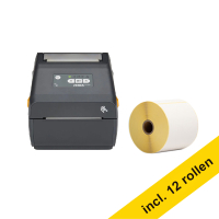 Zebra ZD421d direct thermal labelprinter met bluetooth + 12 label rollen 833471