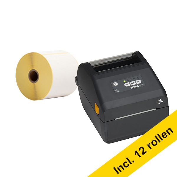 Zebra ZD421d direct thermal labelprinter met ethernet + 12 label rollen 833470 - 1