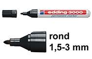 1,5 - 3 mm (Edding 3000)