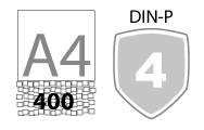 Din P-4 (400 snippers per A4)