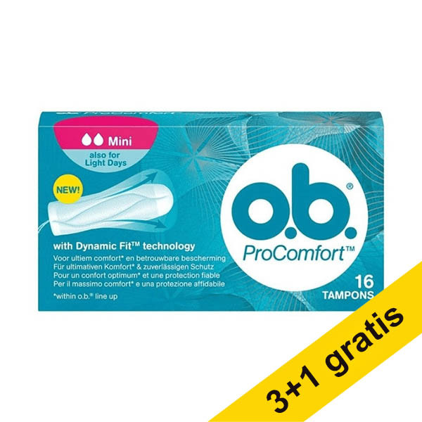 Aanbieding: 4x o.b.ProComfort Mini  tampons (16 stuks) SOB00028 - 1
