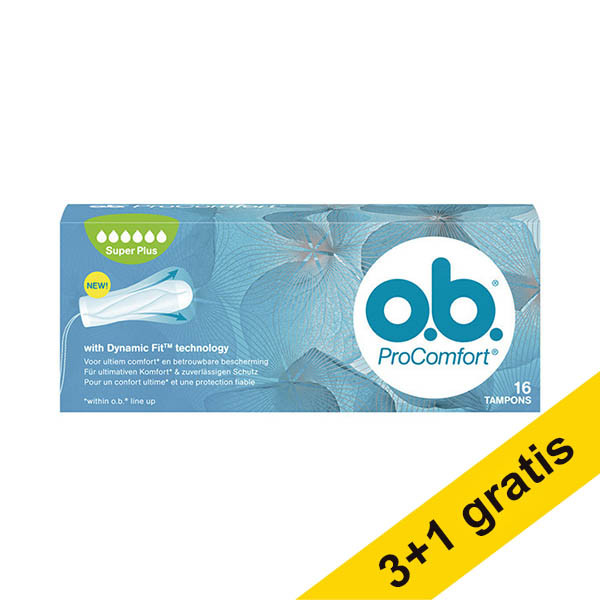 Aanbieding: 4x o.b. ProComfort Super Plus tampons  (16 stuks) SOB00030 - 1