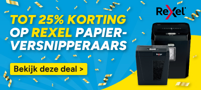 Korting op Rexel papierversnipperaars