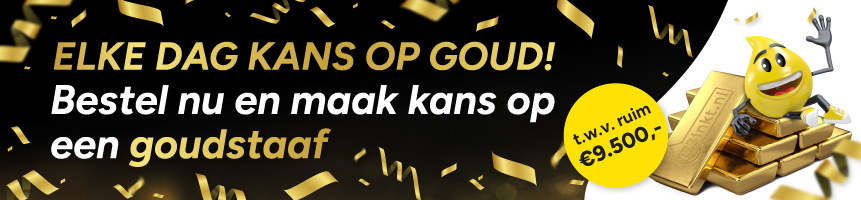Bestel nu en maak kans op een goudstaaf!