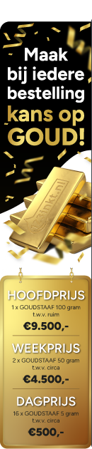 Maak bij iedere bestelling kans op goud!