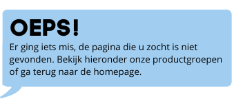 De pagina is niet gevonden