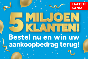 5 miljoen klanten! Vier het met ons mee.