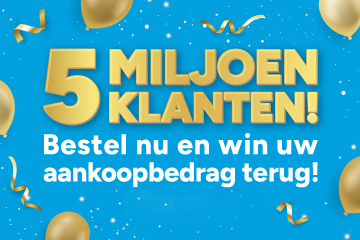 5 miljoen klanten! Vier het met ons mee.