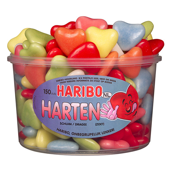  Haribo Schuim Harten silo (150 stuks)