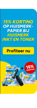 15% korting op huismerkpapier bij huismerkinkt en -toner