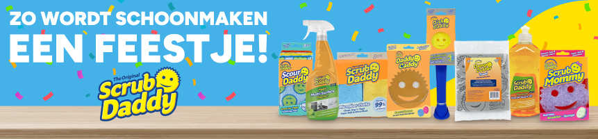 Scrub Daddy schoonmaakartikelen