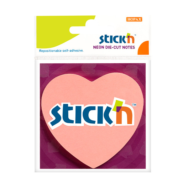 Stick'n Die-Cut notes hart neon-roze
