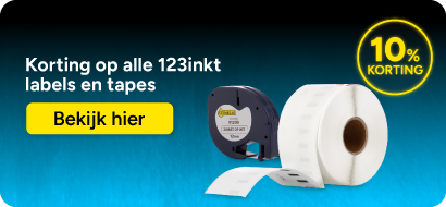 Korting op alle 123inkt labels en tapes