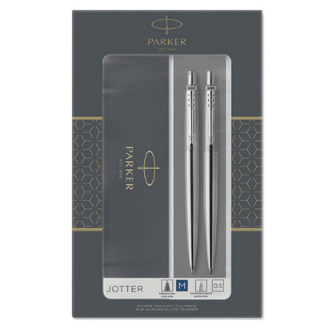 Parker Jotter stainless steel met balpen en vulpotlood 