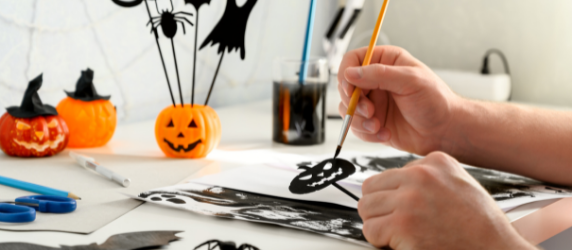 Overjas blad ONWAAR Halloween decoratie maken en printen - Helpcentrum 123inkt.nl