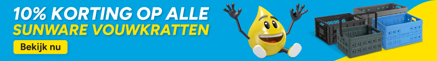 10% korting op alle Sunware vouwkratten