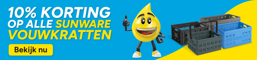 10% korting op alle Sunware vouwkratten