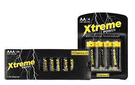 Combi deal: 123accu AA + AAA batterijen (2x 24 stuks)