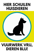 anti vuurwerkposter voor dieren hond a3